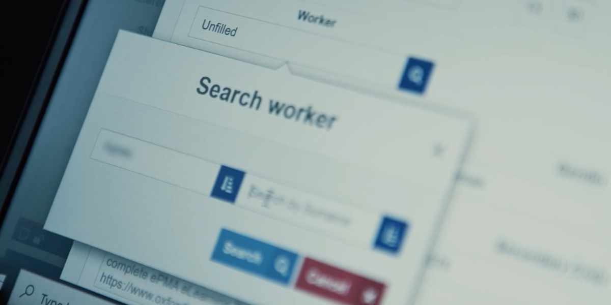 Screenshot of staff bank page on the careers website.