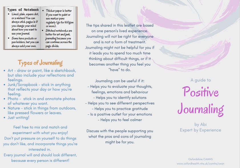 Journaling For Better Mental Health - Oxford Health NHS Foundation Trust