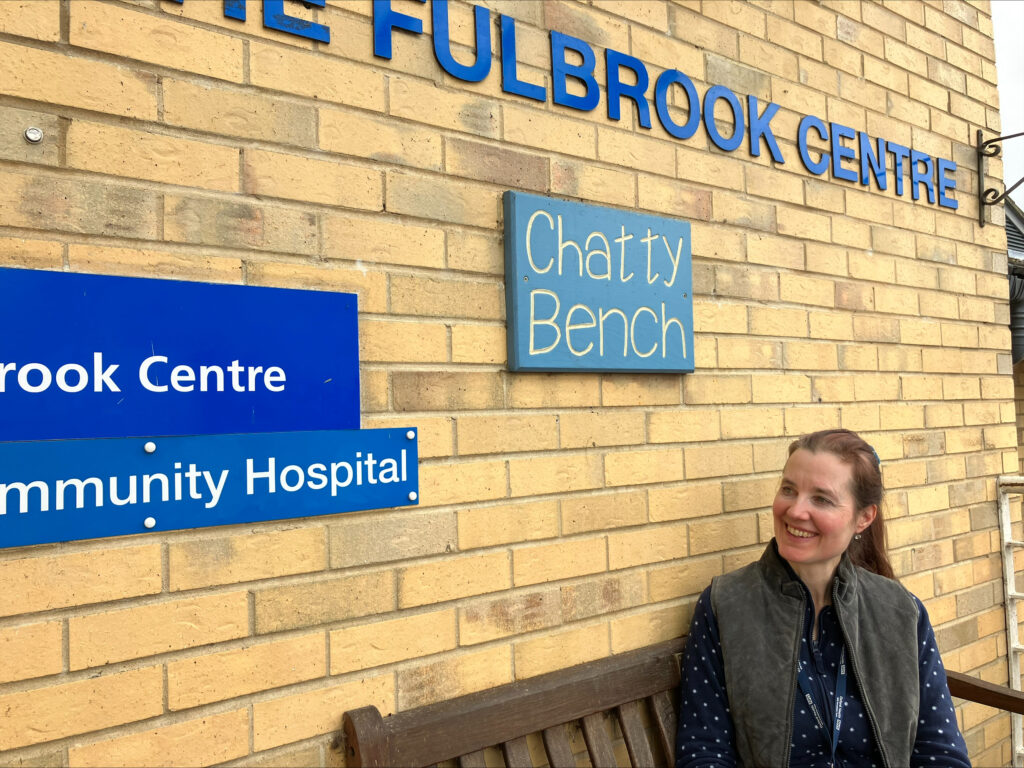 Charity OHAP artist in residence chatty bench