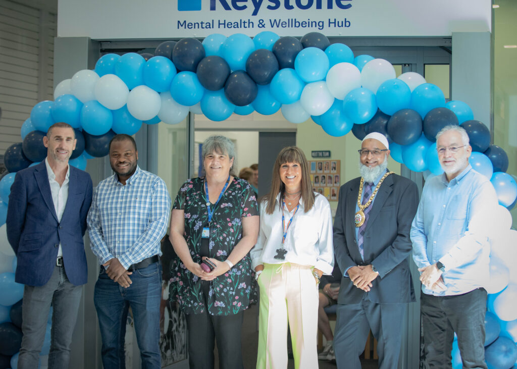 L-R Martin Keown, Cllr Dr Chukwudi Okeke, Debbie Walton, Katrina Anderson, Banbury mayor Fiaz Ahmed, William Keown