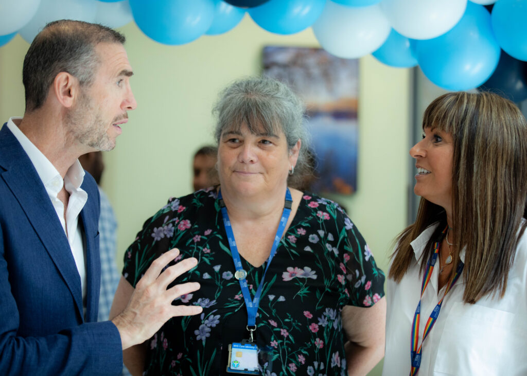 L-R Martin Keown, Debbie Walton, Katrina Anderson