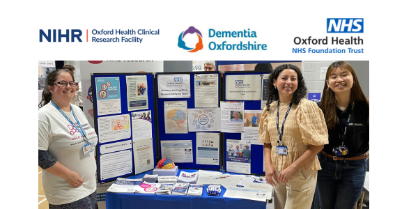 Oxford Health R&D staff talk about studies at Dementia Oxfordshire event