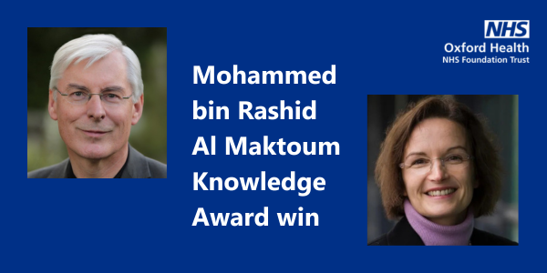 First ever Mohammed bin Rashid Al Maktoum Knowledge Award win for mental health