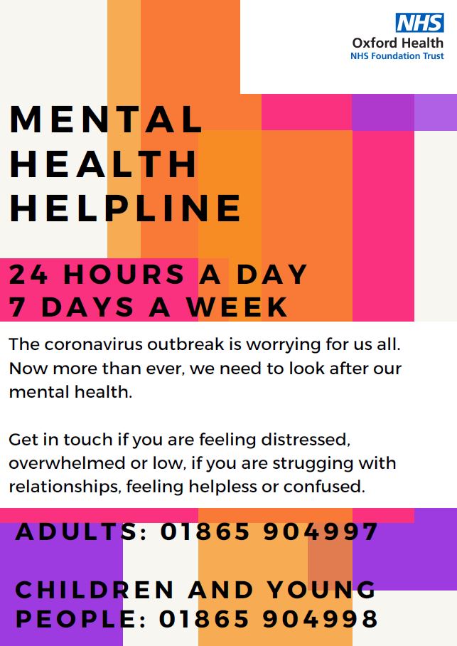 Help Spread The Word About The New Mental Health Helpline Oxfordshire 