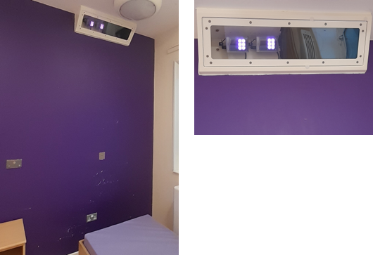 Photo of the Oxevision sensors used in rooms